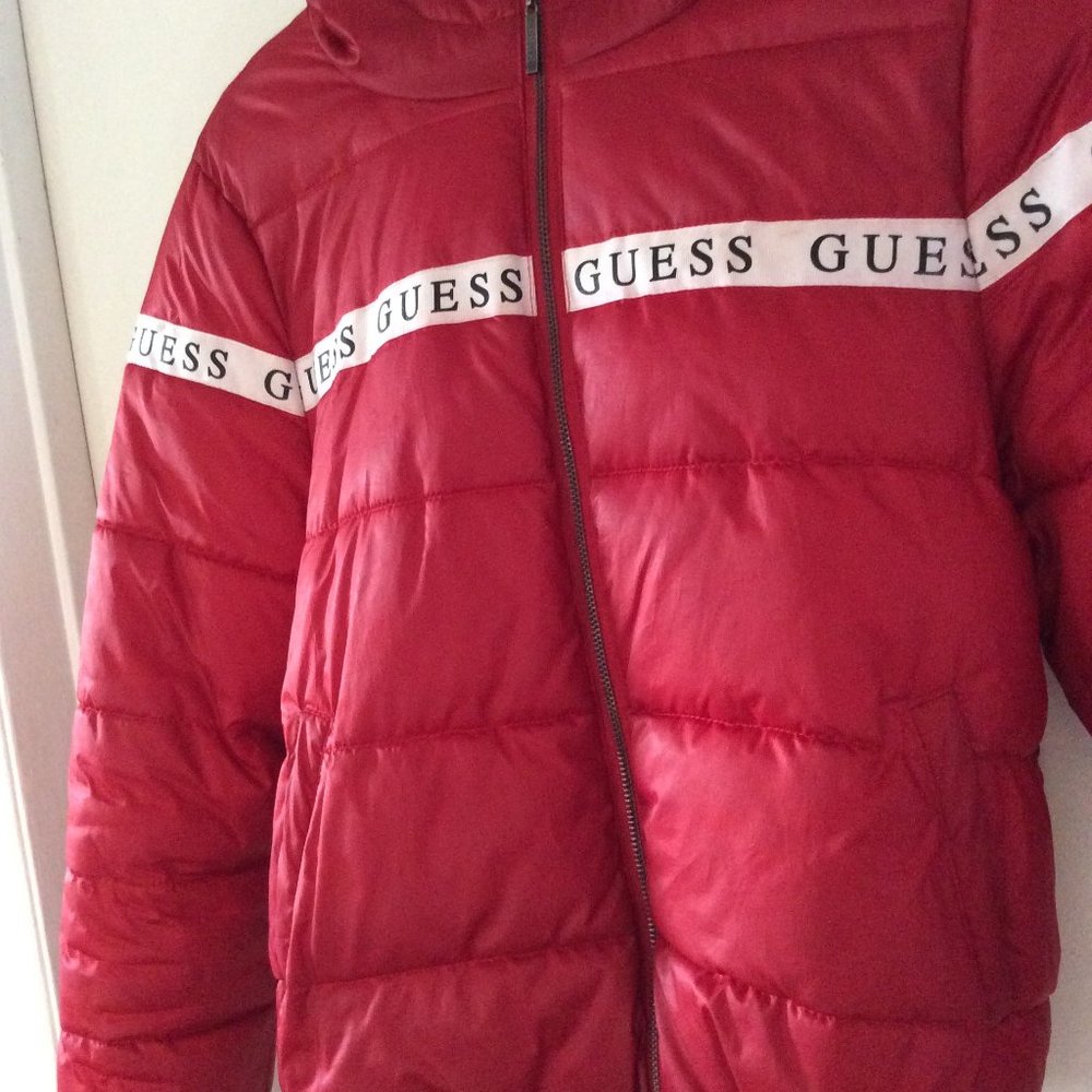 Red Guess puff jacket - Picture 3 of 6